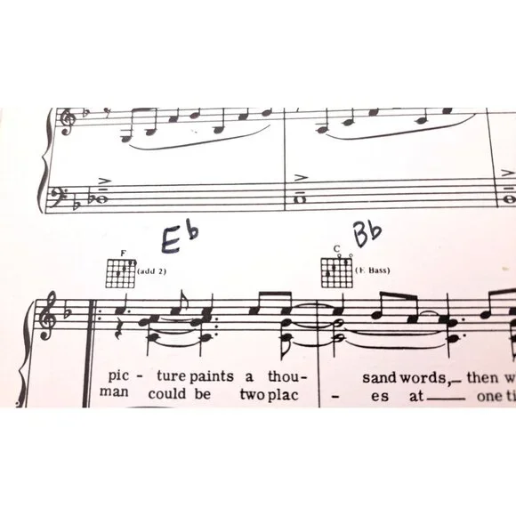 Vintage 1971 Bread If Sheet Music David Gates Screen Gems Columbia Music Elektra - Picture 4 of 4